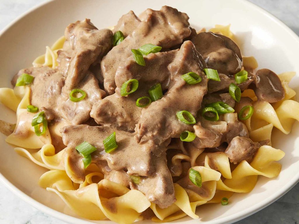 Russian beef stroganoff