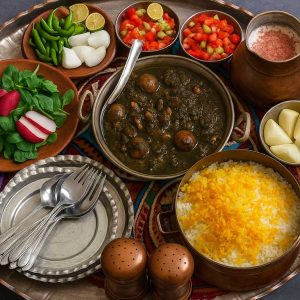 طرز تهیه قورمه سبزی مجلسی و رستورانی