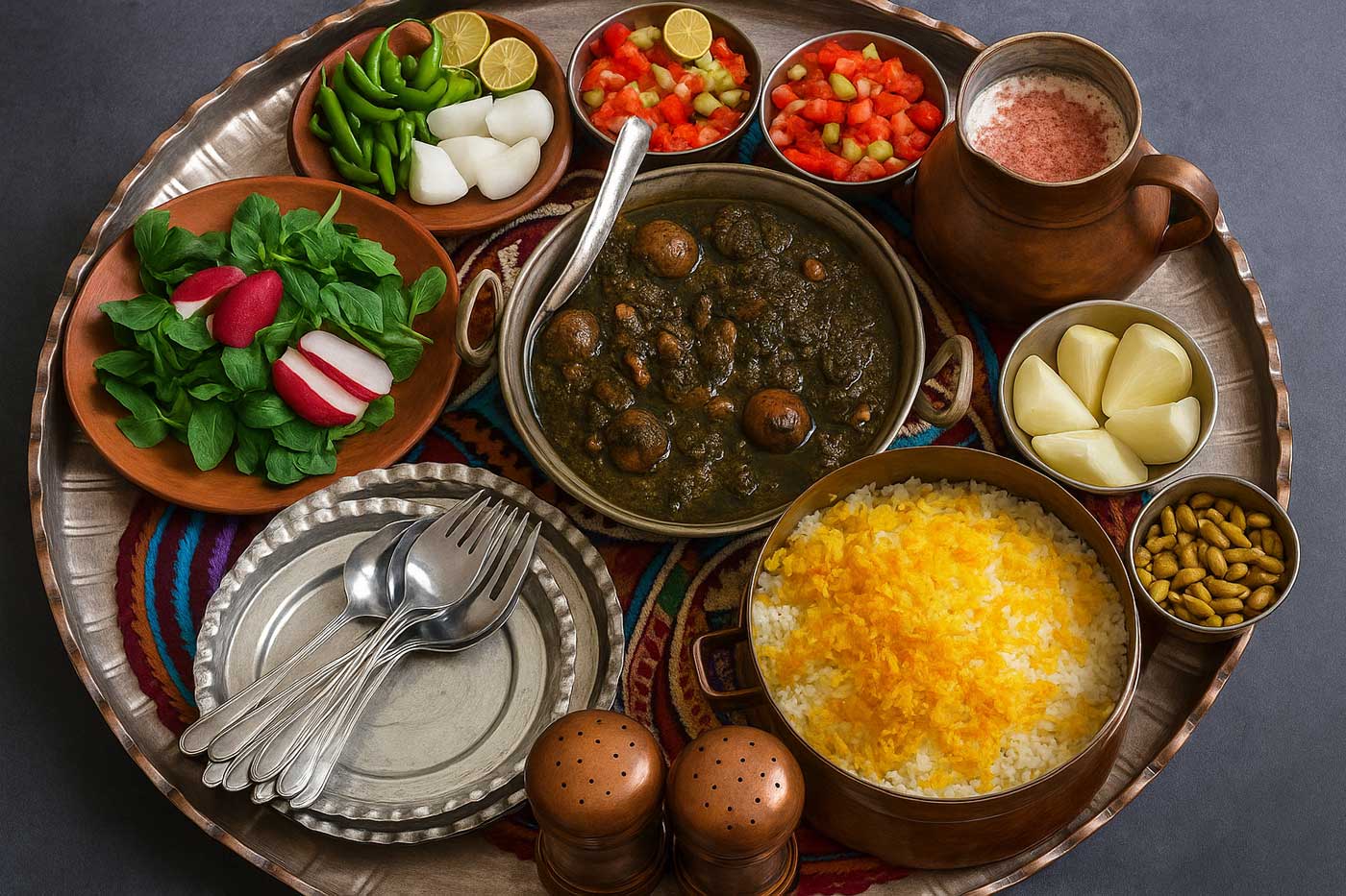 طرز تهیه قورمه سبزی مجلسی و رستورانی